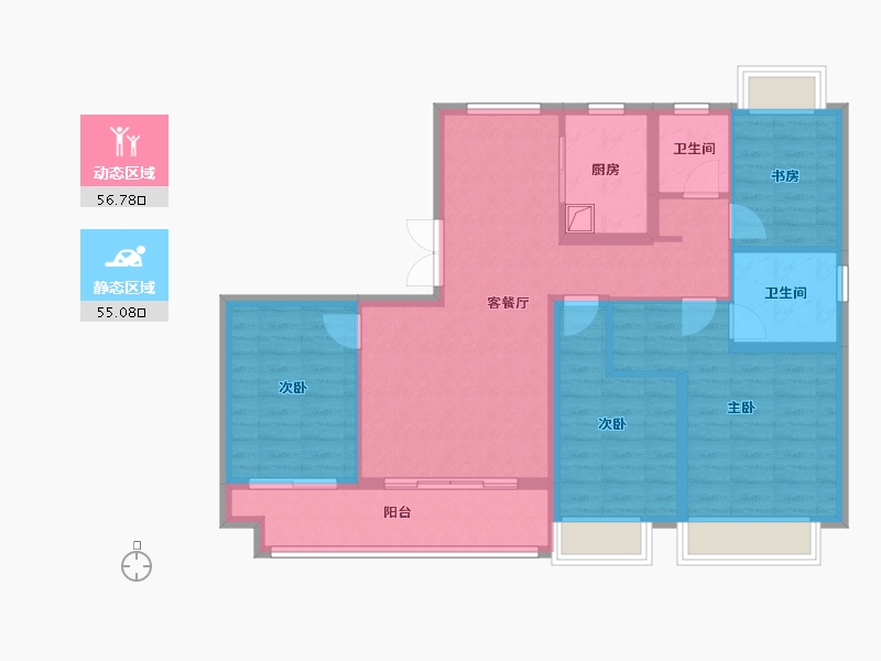 山东省-济宁市-保信联诚佳园-117.30-户型库-动静分区