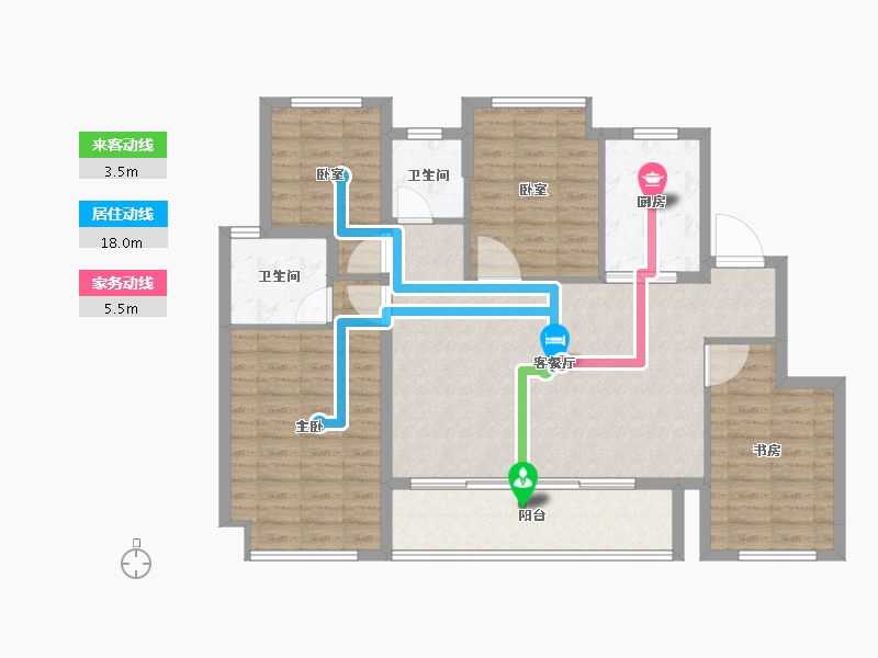 四川省-成都市-保利怡心和颂-106.47-户型库-动静线