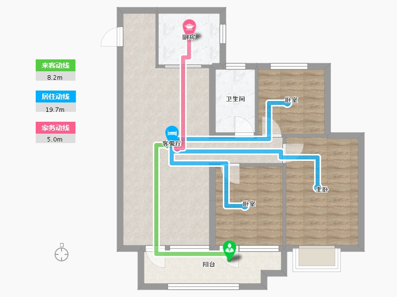 山东省-潍坊市-桃源金茂悦-80.00-户型库-动静线