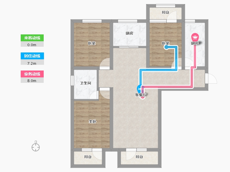 河北省-廊坊市-漫香墅-83.16-户型库-动静线