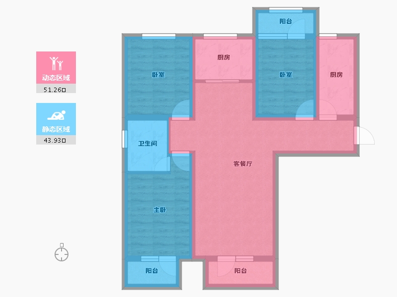 河北省-廊坊市-漫香墅-83.16-户型库-动静分区