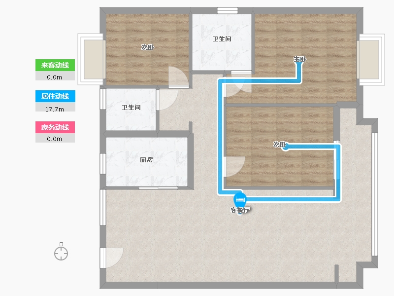 江西省-南昌市-绿地悦滨江-96.00-户型库-动静线