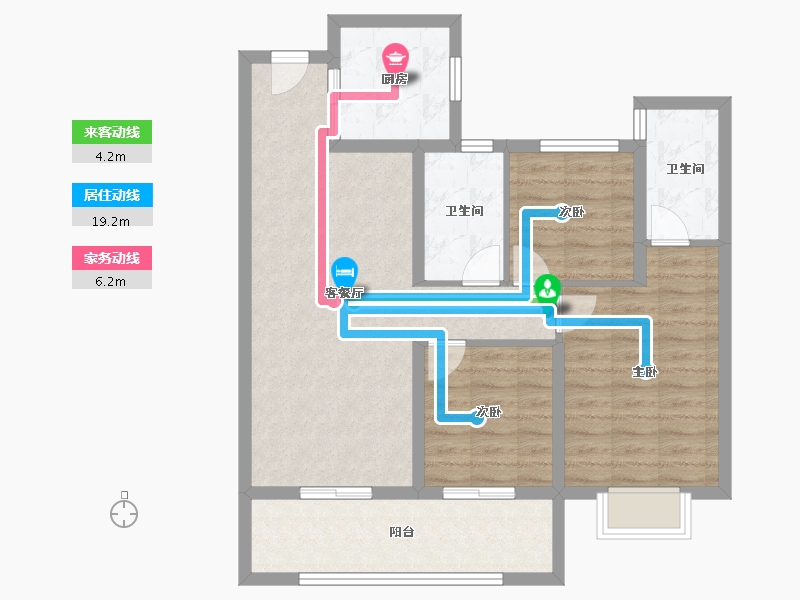 河南省-郑州市-正弘璟云筑-84.01-户型库-动静线