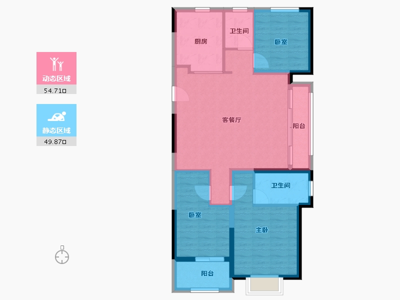 浙江省-宁波市-映樾府-94.40-户型库-动静分区