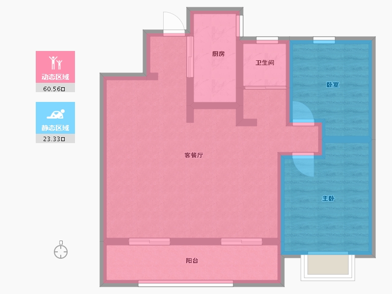 陕西省-咸阳市-中华世纪城-86.02-户型库-动静分区