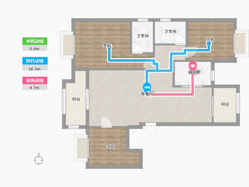 福建省-泉州市-南洋壹号-94.40-户型库-动静线