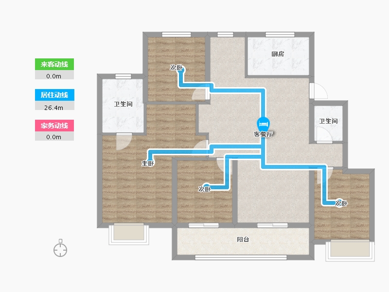 江苏省-镇江市-万科翡翠公园-108.00-户型库-动静线