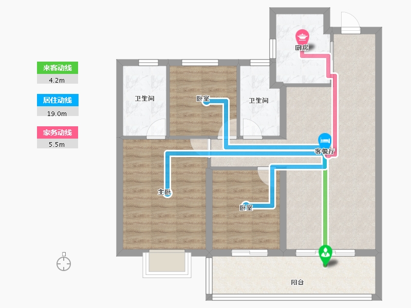 浙江省-宁波市-保利·和颂望悦-80.00-户型库-动静线