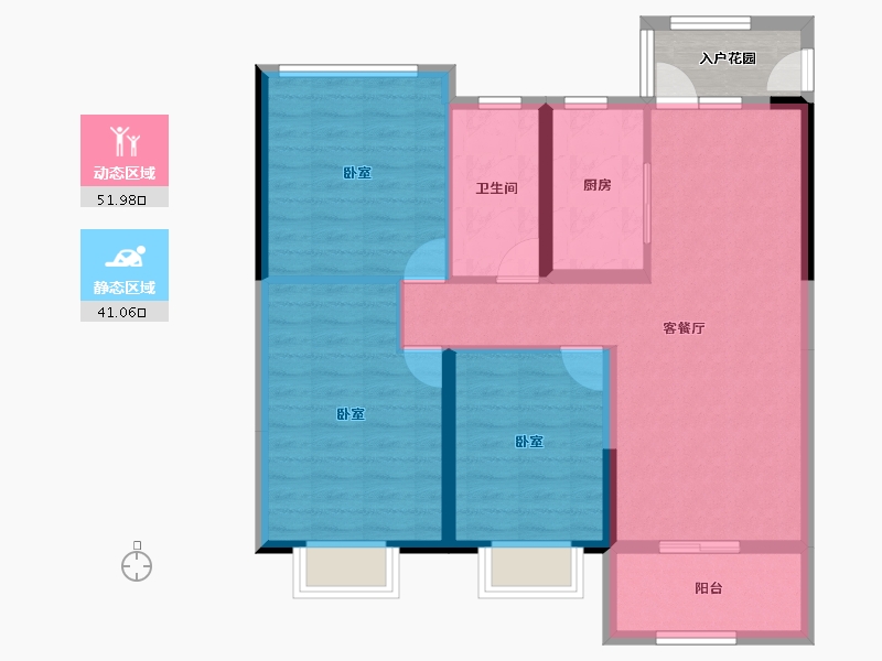 浙江省-湖州市-新城诚悦府-87.19-户型库-动静分区