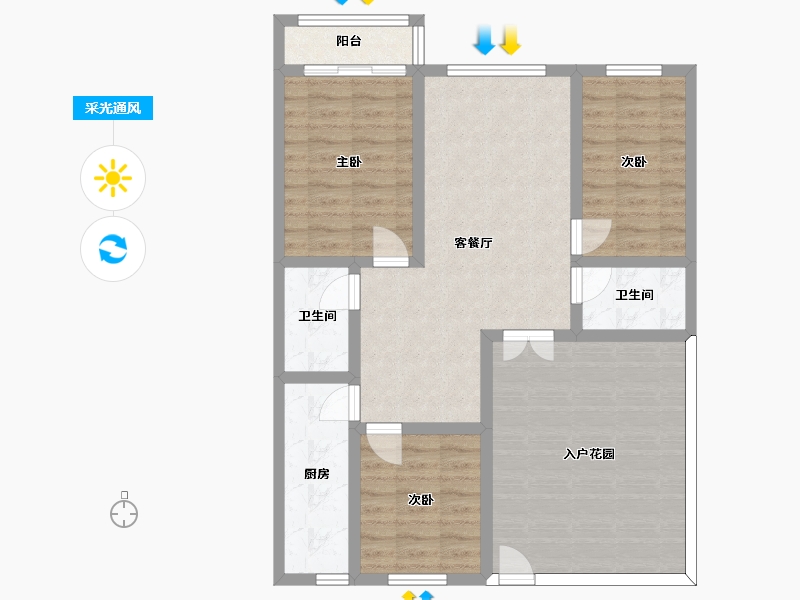 河北省-承德市-银河公馆-93.28-户型库-采光通风