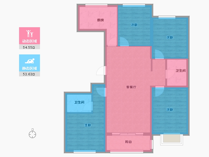 河北省-邢台市-红星和院-114.40-户型库-动静分区