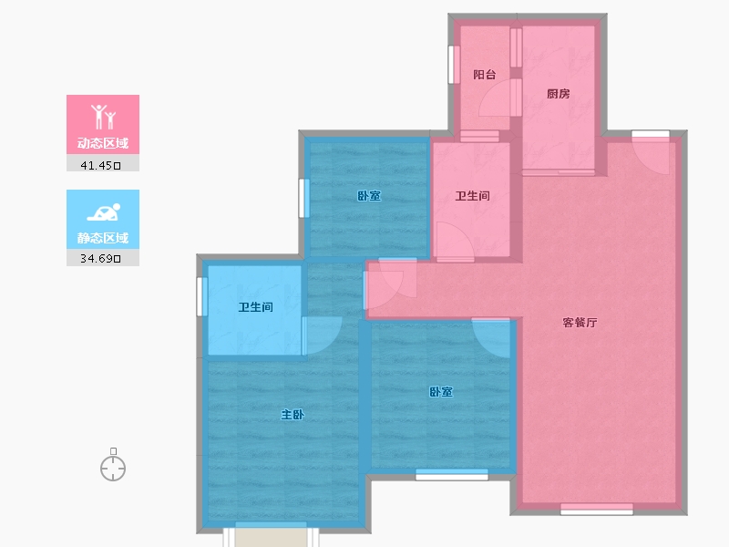 四川省-成都市-武侯樾府-71.20-户型库-动静分区