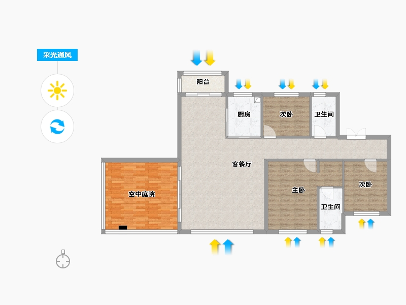 甘肃省-白银市-桃花源-110.40-户型库-采光通风