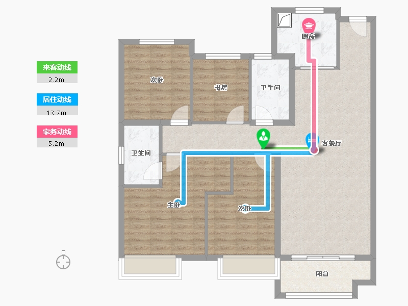 山东省-潍坊市-高密中骏世界城-107.20-户型库-动静线