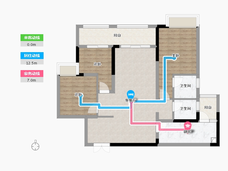 重庆-重庆市-融汇国际温泉城未来里-90.00-户型库-动静线