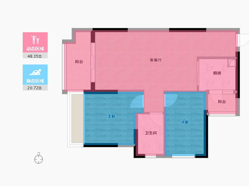 广东省-佛山市-东建明德城-60.00-户型库-动静分区