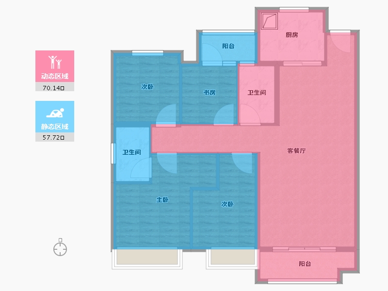 山东省-潍坊市-高密中骏世界城-115.20-户型库-动静分区