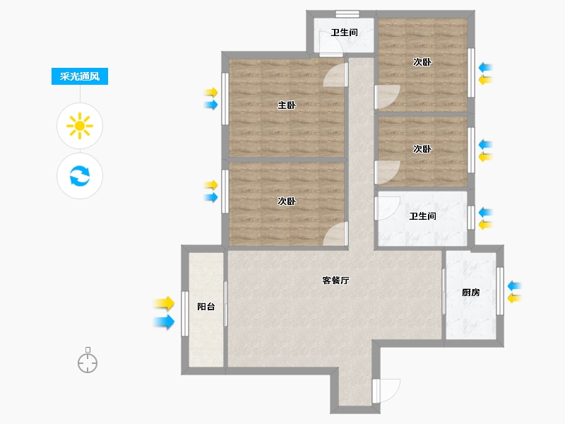 河北省-承德市-铂悦山-107.46-户型库-采光通风