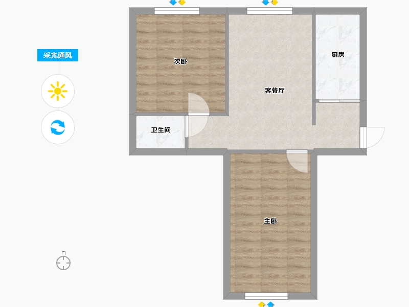 辽宁省-沈阳市-望花新村-东区-68.00-户型库-采光通风