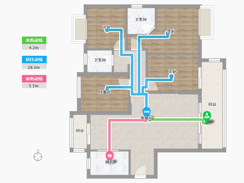 福建省-三明市-源昌誉璟台-96.00-户型库-动静线