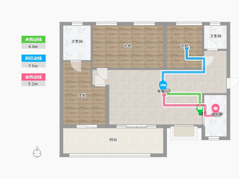 贵州省-贵阳市-万科翡翠公园-92.80-户型库-动静线