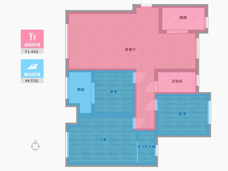 河南省-安阳市-昌泰小区-86.00-户型库-动静分区