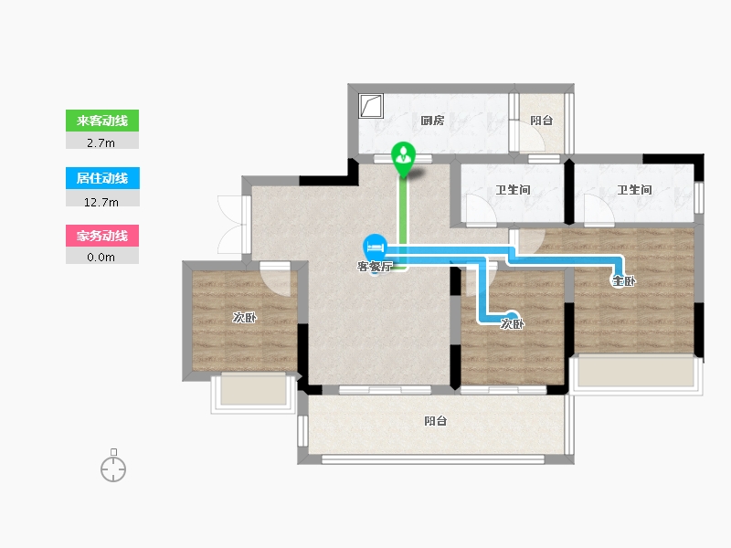 重庆-重庆市-印江府-100.00-户型库-动静线