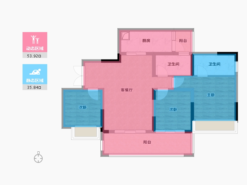 重庆-重庆市-印江府-100.00-户型库-动静分区