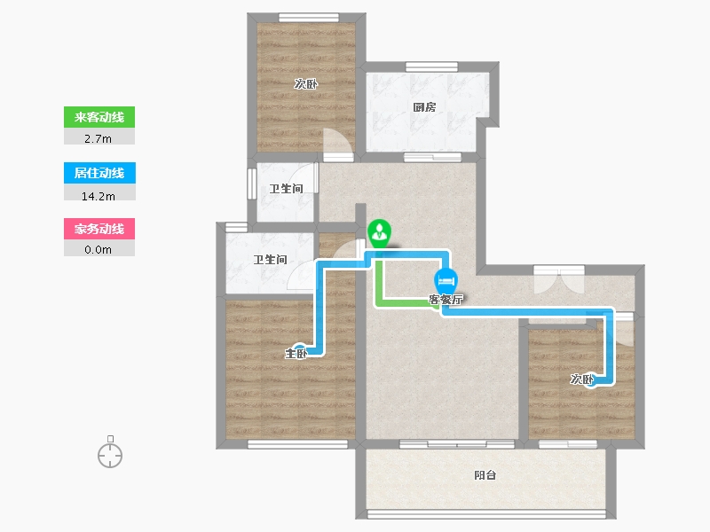 甘肃省-临夏回族自治州-华耀胭脂湾-91.00-户型库-动静线