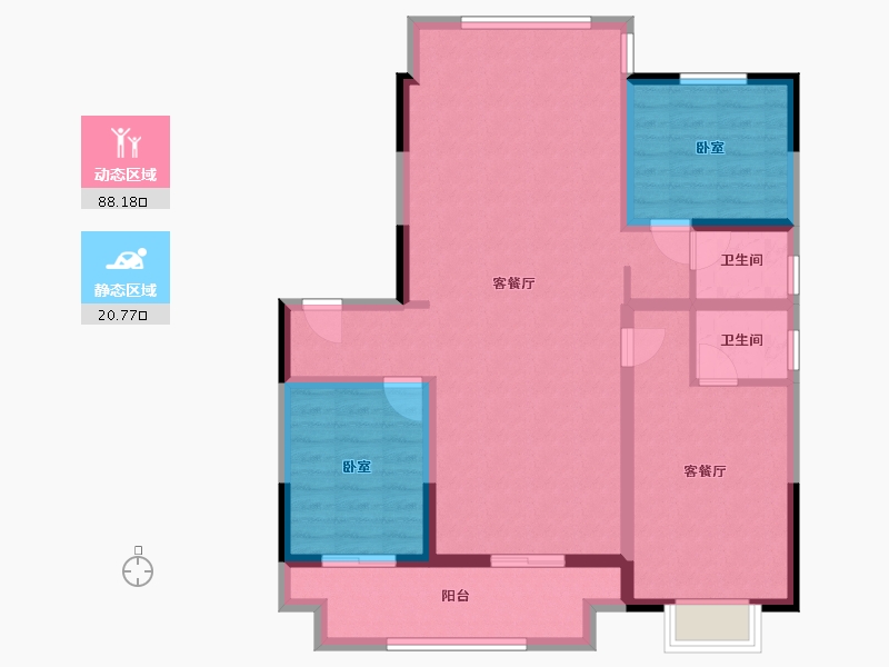 河南省-漯河市-城投玉兰府-97.60-户型库-动静分区