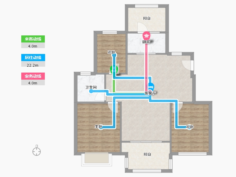 浙江省-嘉兴市-翡翠公馆-80.23-户型库-动静线