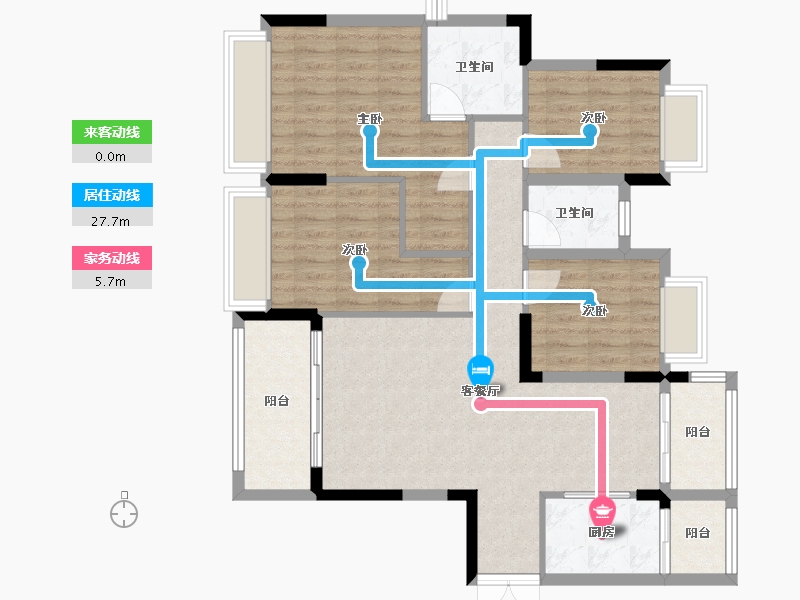 贵州省-六盘水市-合隆柏悦湾-108.82-户型库-动静线