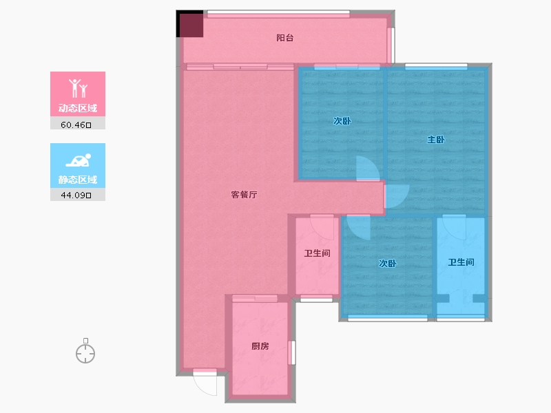 贵州省-黔南布依族苗族自治州-三都壹-97.00-户型库-动静分区