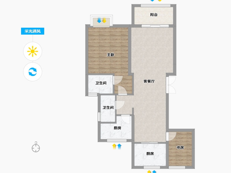 江苏省-盐城市-大丰区吾悦华府-81.00-户型库-采光通风