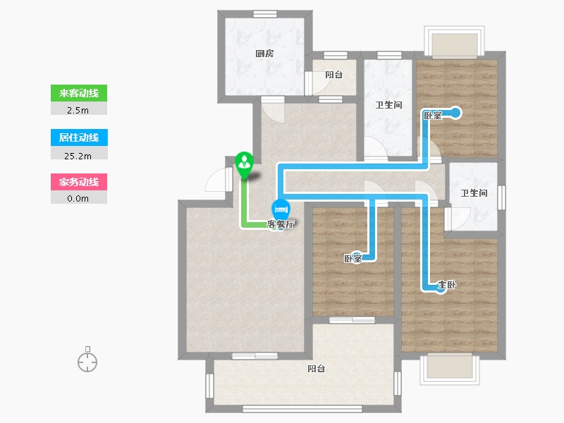 湖北省-武汉市-绿汀雅境-103.38-户型库-动静线