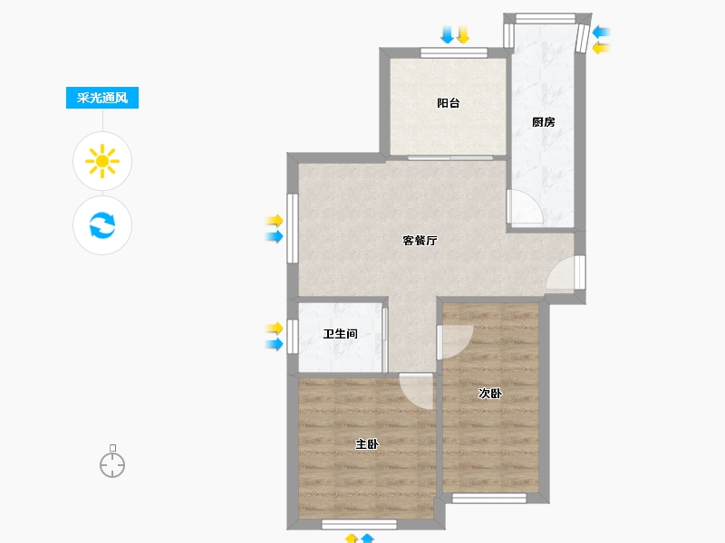 上海-上海市-沿港河畔家园-81.00-户型库-采光通风