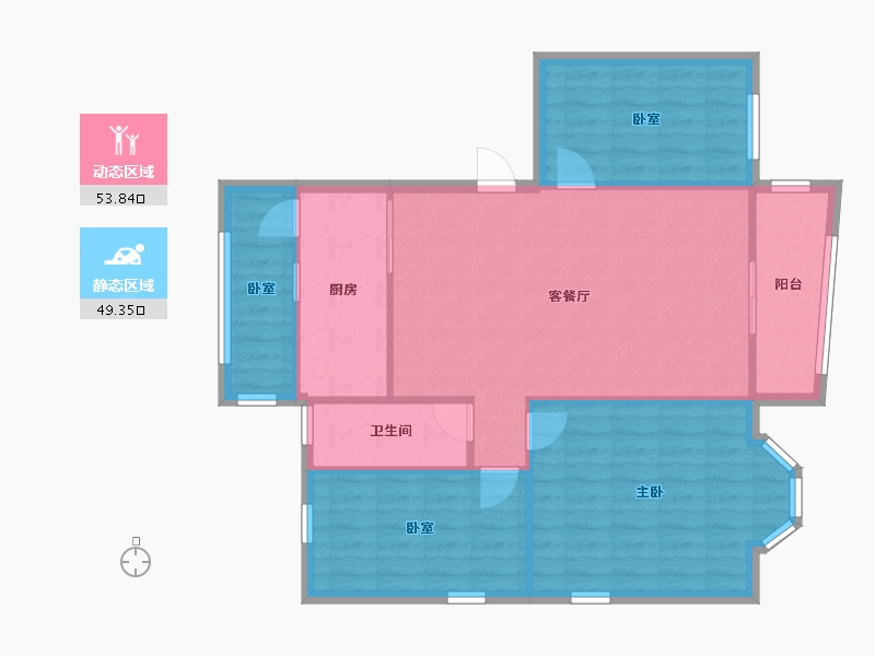 广东省-广州市-富庭华园-96.58-户型库-动静分区