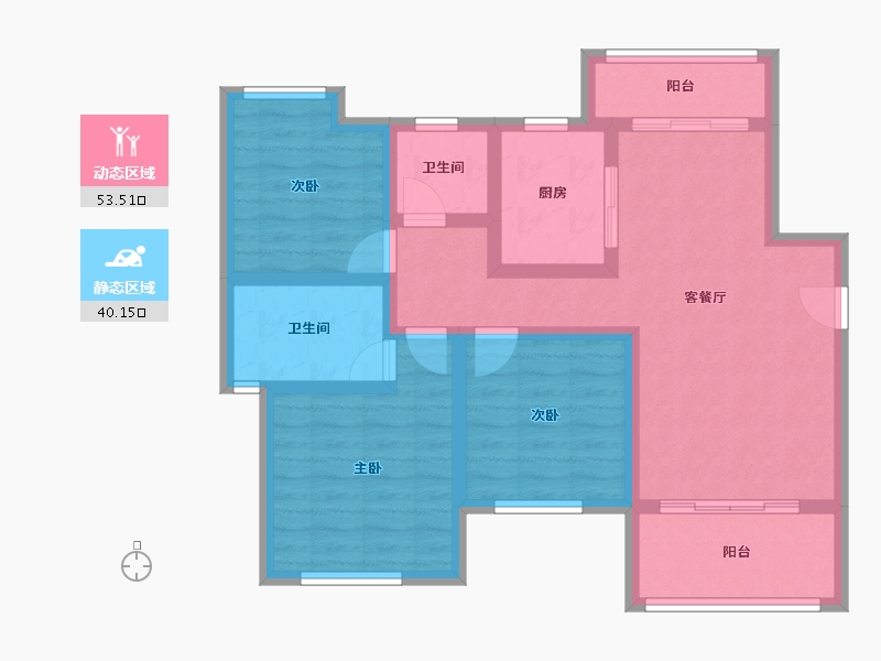 广东省-惠州市-枫璟丽园-87.00-户型库-动静分区