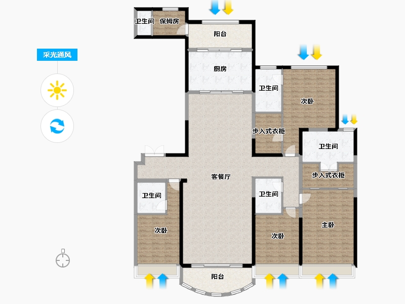 山西省-太原市-星河湾5号园-300.00-户型库-采光通风