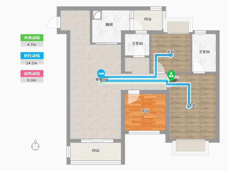 重庆-重庆市-港腾时代广场-82.84-户型库-动静线