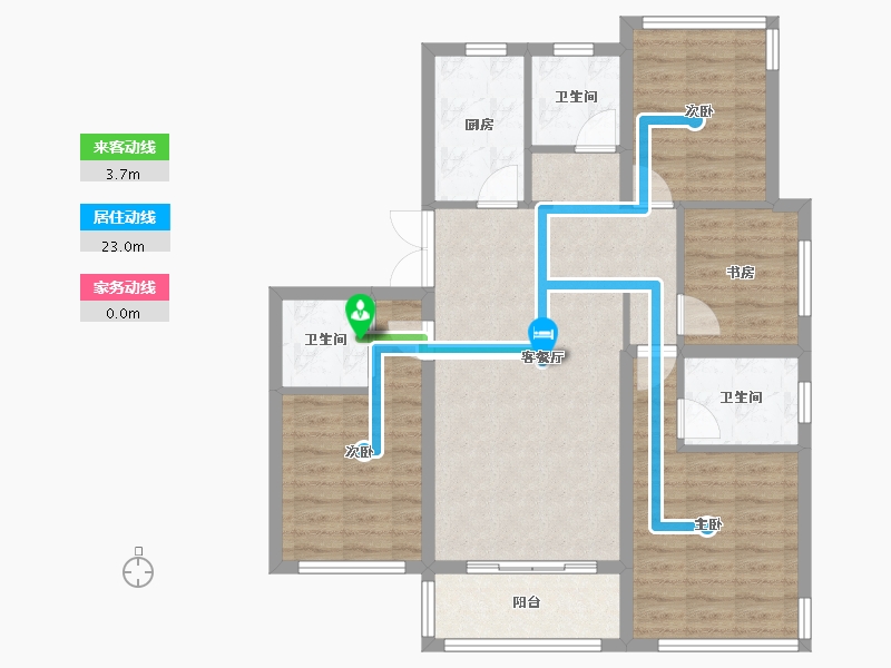 浙江省-嘉兴市-中交四季美庐-94.40-户型库-动静线