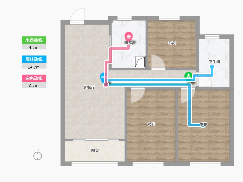 山东省-济南市-春风心语-71.00-户型库-动静线