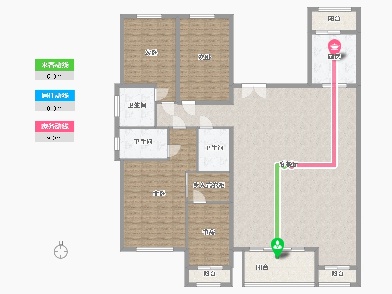 宁夏回族自治区-银川市-金地花园-207.65-户型库-动静线