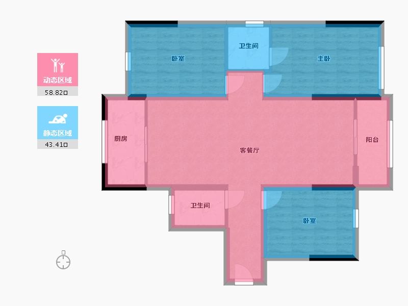 河北省-邯郸市-盛世学府-103.40-户型库-动静分区