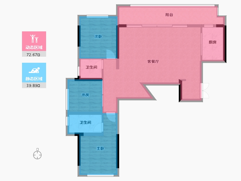 重庆-重庆市-华宇御临府-117.00-户型库-动静分区