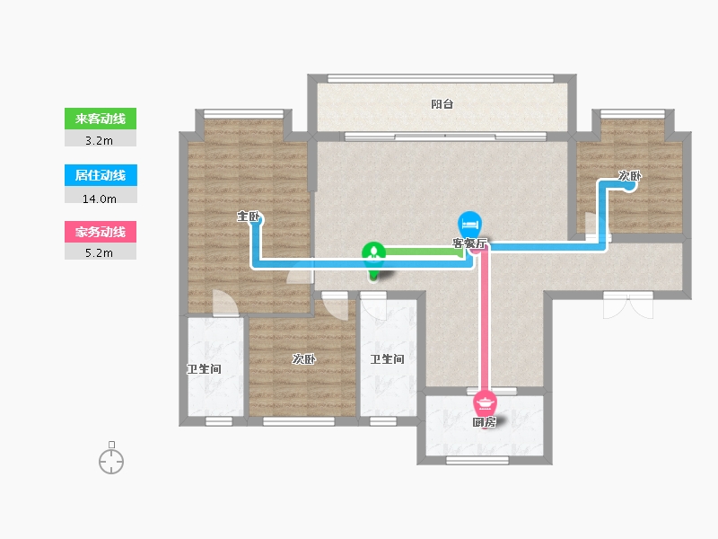 浙江省-金华市-碧桂园众安潮鸣-108.00-户型库-动静线