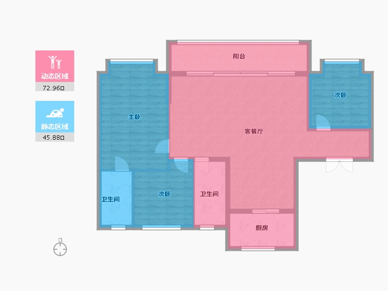 浙江省-金华市-碧桂园众安潮鸣-108.00-户型库-动静分区