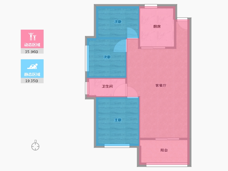 广东省-惠州市-上林苑-74.40-户型库-动静分区