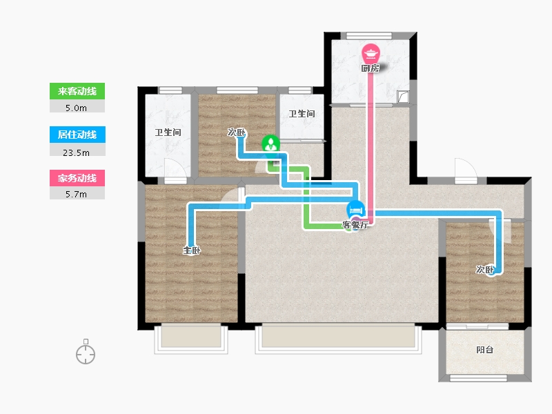 山东省-济南市-海信九麓府-110.16-户型库-动静线