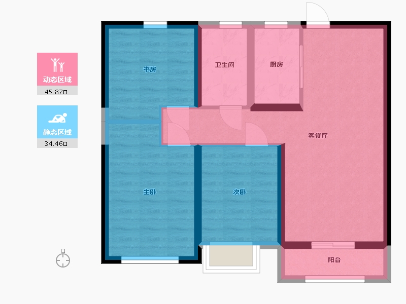 山东省-济南市-中海云著-88.00-户型库-动静分区